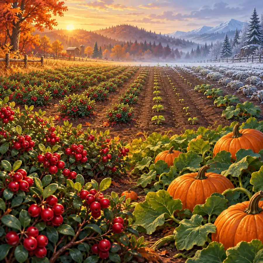 Editorial concept illustration of an autumn sowing window closing before the first winter frost; not a game calendar or screenshot